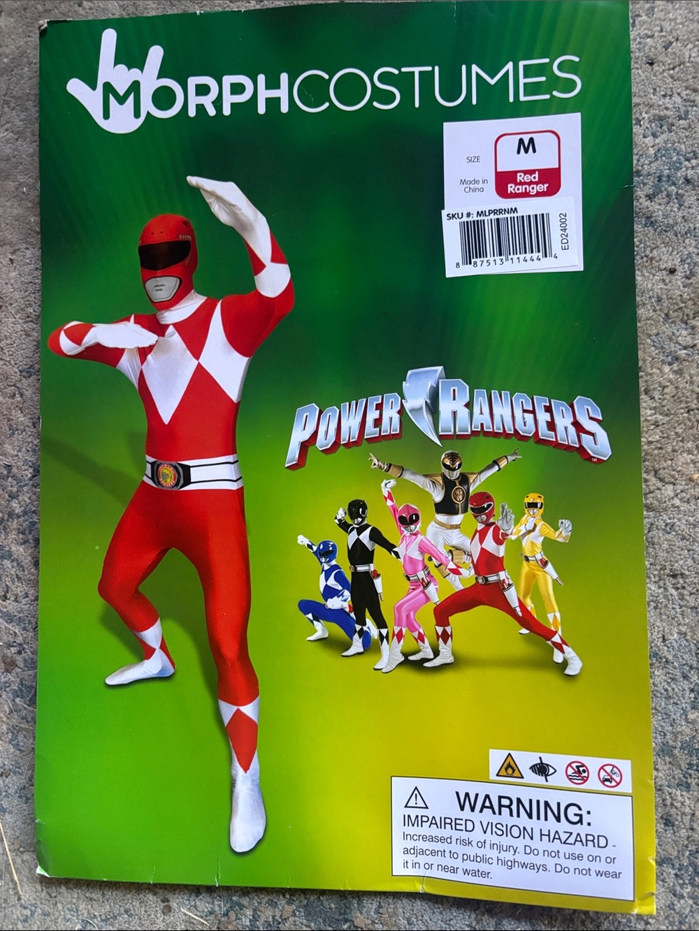 Men's Red Ranger Halloween Costume